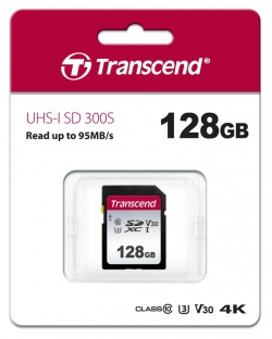 Карта пам'яті Transcend 128GB SDXC C10 UHS-I R95/W45MB/s TS128GSDC300S