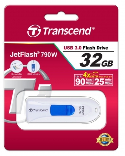 Накопитель Transcend 32GB USB 3.1 JetFlash 790 White TS32GJF790W