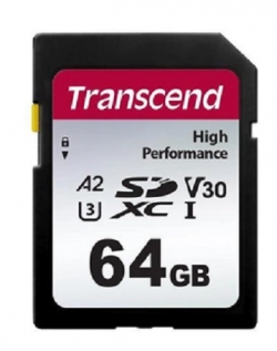 Карта памяти Transcend SD  64GB C10 UHS-I U3 A2 R100/W60MB/s 4K TS64GSDC330S