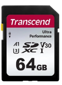 Карта памяти Transcend SD  64GB C10 UHS-I U3 R160/W50MB/s 4K TS64GSDC340S