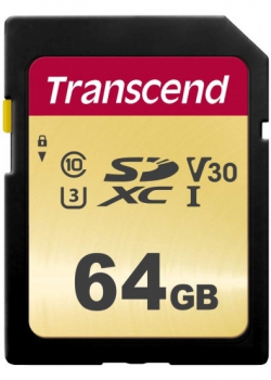 Карта пам'яті Transcend 64GB SDXC C10 UHS-I R95/W60MB/s TS64GSDC500S