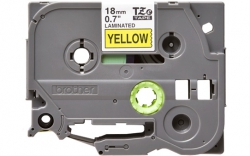 Термо-стрічка Brother 18mm ламінована, чорним на жовтому TZE641
