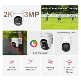 Камера відеоспостереження Mercusys IP-Камера MERCUSYS MC510 3MP N300 microSD motion detection, зовнішня (MC510)