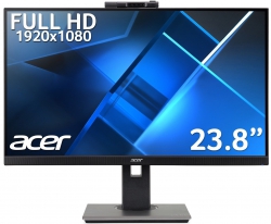 Монітор Acer 23.8" B247Y D-Sub,HDMI,DP,USB-HUB,cam, mic,MM,IPS UM.QB7EE.D01