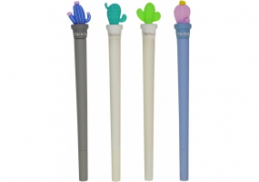Ручка шариковая Free cactus, гелевая синяя, 4 цвета ассорти MAXI Z19012
