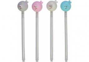 Ручка шариковая Dolphin гелевая синяя, 4 цвета ассорти MAXI Z19079