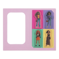 Закладки пластиковые SUPER GIRL с клейким слоем, 40x25 мм, 4 диз. по 20 л. ZiBi ZB.15300