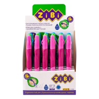 Ручка шариковая для левши с резиновым гриппом, синий, дисплей, KIDS Line ZiBi ZB.2001-01
