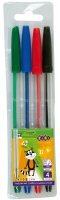 Набір із 4-х кулькових ручок, 4 кольор. ZiBi ZB.2010