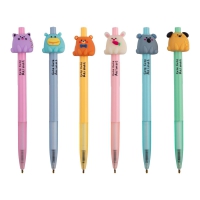 Ручка кулькова автоматична, Hippo, 0,7 мм, синя ZiBi ZB.2107