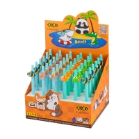 Ручка кулькова автоматична, Fish, 0,7 мм, синя ZiBi ZB.2113