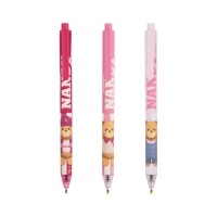 Ручка кулькова автоматична, Bear Pink, 0,7 мм, синя ZiBi ZB.2116