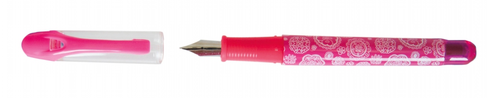 Ручка перьевая (открытое перо), цвет корпуса ассорти, дизайн с рисунками, туба 36 шт. ZiBi ZB.2241