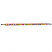 Олівець графітовий FLOWERS HB, з гумкою, туба 20шт. ZiBi ZB.2300-20