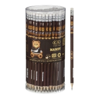 Олівець графітовий HB, BEAR TOY, з гумкою, туба - 100 шт, KIDS Line ZiBi ZB.2322