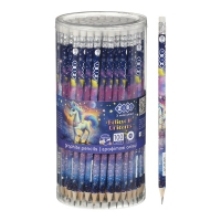Олівець графітовий HB, UNICORN, з гумкою, туба - 100 шт, KIDS Line ZiBi ZB.2326