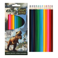 Олівці кольорові, 12 кольорів, DINO ZiBi ZB.2455