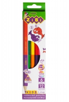 Кольорові олівці Double, 6 шт. (12 кольорів), KIDS LINE ZiBi ZB.2462