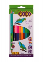 Кольорові олівці Double, 12 шт. (24 кольори), KIDS LINE ZiBi ZB.2463