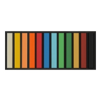 Пастель суха художня м'яка, 12 кольорів, ART Line ZiBi ZB.2493