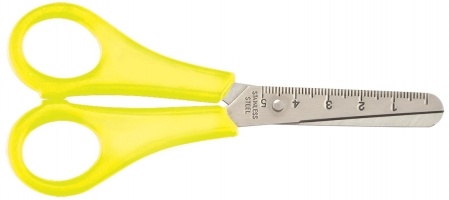 Ножницы детские 132мм с линейкой, желтый ZiBi ZB.5001-08