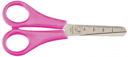 Ножницы детские 132мм с линейкой, розовый ZiBi ZB.5001-10