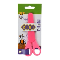 Ножиці дитячі в чохлі 135мм, з лінійкою, рожевий ZiBi ZB.5004-10