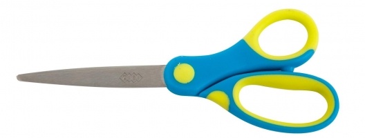 Ножницы детские 152 мм с гибким резиновым кольцом и резиновыми вставками, синий ZiBi ZB.5015-02