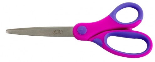Ножницы детские 152 мм с гибким резиновым кольцом и резиновыми вставками, розовый ZiBi ZB.5015-10