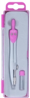 Циркуль BASIS в пластиковом пенале + запасной грифель, розовый ZiBi ZB.5302BS-10