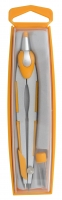 Циркуль COMFORT в пластиковом пенале + запасной грифель, желтый ZiBi