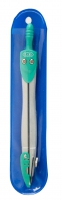 Циркуль в м'якому PVC чохлі, зелений ZiBi ZB.5390-04
