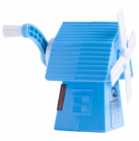 Точилка для карандашей МЕЛЬНИЦА, механическая, пл. коробка (голубая) ZiBi ZB.5514