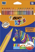 Карандаши цветные "Evolution Stripes", 18 шт BIC bc950524