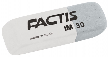 Гумка IM30, біло-сіра Factis