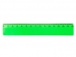 Лінійка 15см, прозора, зелена Спектр ЛП-150з