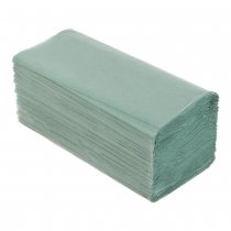 Полотенца бумажные макулатурные V-образные.,200шт., зеленые BUROCLEAN Buroclean 10100107_K