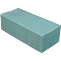 Рушники паперові макулатурні V-подібні, 200 шт, зелені Buroclean 10100107