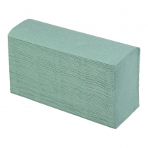 Рушники макулатурні Z-подібні, 200 шт., 22х23 см, зелені BUROCLEAN Buroclean 10100118