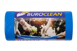 Пакети для сміття 60л/20 шт, міцні, сині 600х800мм, 21мкм BuroClean EuroStandart Buroclean 10200033