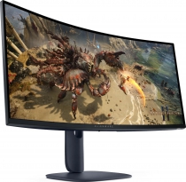 Монітор DELL 34&quot; AW3425DWM 2xHDMI, DP, USB, VA, 3440x1440, 21:9, 180Hz, 1ms, DCI-P3 95%, CURVED, Adaptive-Sync, HDR 400 210-BQWL