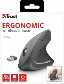 Миша Trust Verto Ergonomic, WL, Чорний 22879_TRUST