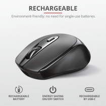 Миша Trust Zaya Rechargeable WL Black 23809_TRUST