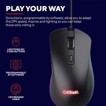 Мышь Trust GXT924 YBAR+, USB-A, Чорний 24890_TRUST