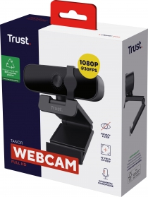Вебкамера Trust Tanor,Full HD, 30 fps, fixed focus, чорний 25548_TRUST