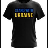 Футболка с патриотическим принтом "Stand with Ukraine" мужская черная 28_MTblack