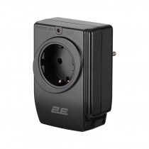 Адаптер сетевой 2E 1xТипF, 16A, 2xUSB-A, фильтр, чёрный 2E-AD120U