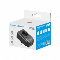 Адаптер сетевой 2E 1xТипF, 16A, 2xUSB-A, фильтр, чёрный 2E-AD120U