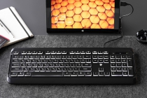 Клавіатура 2E KS120 White backlight USB Black 2E-KS120UB