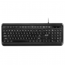 Клавіатура мембранна 2E KS120 104key, USB-A, EN/UK, White LED, чорний 2E-KS120UB_UA